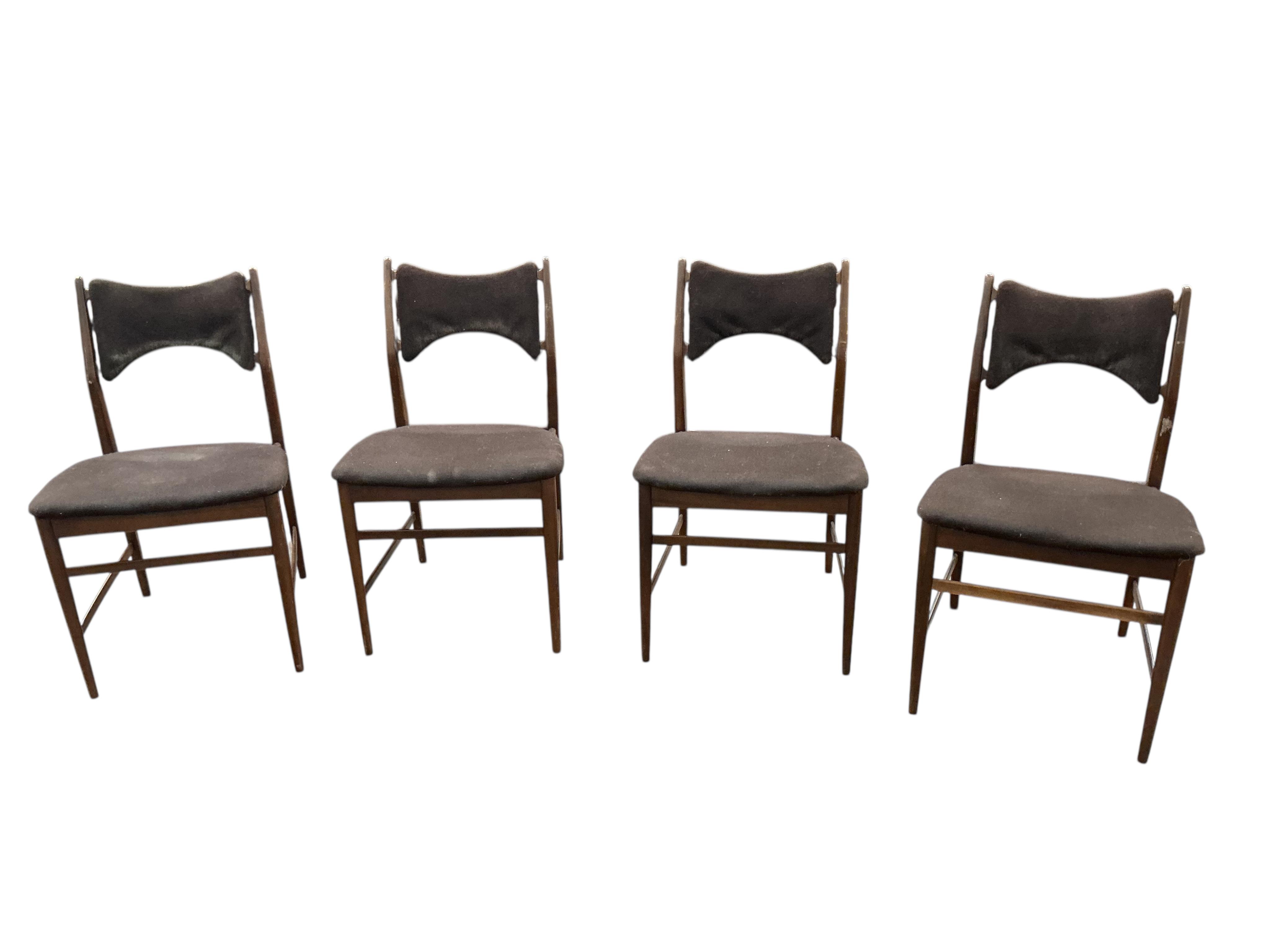 Four mid century Everest dining chairs, width 49cm, depth 48cm, height 79cm